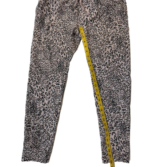Levanté Leopard Print Jogger Pants Womens Medium Pink Boho AOP Made in Italy - Picture 6 of 8
